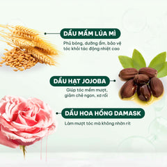 Dầu dưỡng tóc Weilaiya Hoa hồng – Dưỡng bóng & phục hồi tóc khô xơ, hư tổn