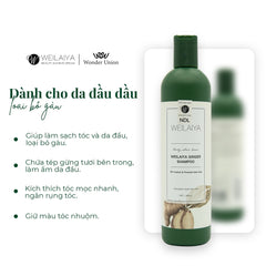 Dầu gội thảo dược Weilaiya Gừng Vân Nam – Làm sạch dịu nhẹ, giảm gãy rụng & kích thích mọc tóc