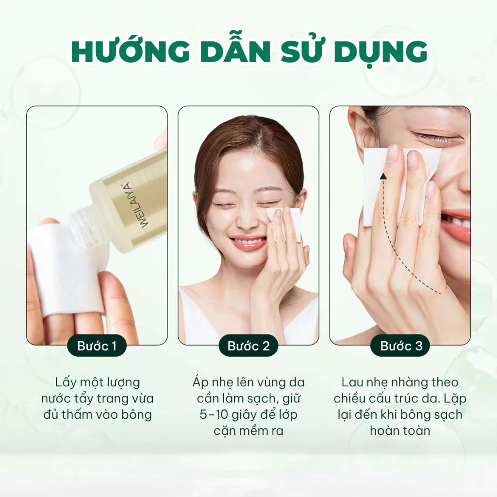 Nước tẩy trang dưỡng ẩm Weilaiya – Làm sạch sâu & phục hồi độ ẩm tự nhiên cho da
