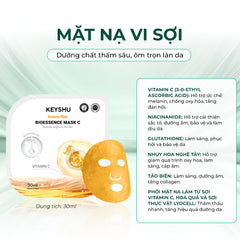 Mặt nạ Keyshu Vitamin C – Cấp ẩm & dưỡng trắng tự nhiên, phục hồi làn da rạng rỡ