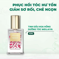 Dầu dưỡng tóc Weilaiya Hoa hồng – Dưỡng bóng & phục hồi tóc khô xơ, hư tổn