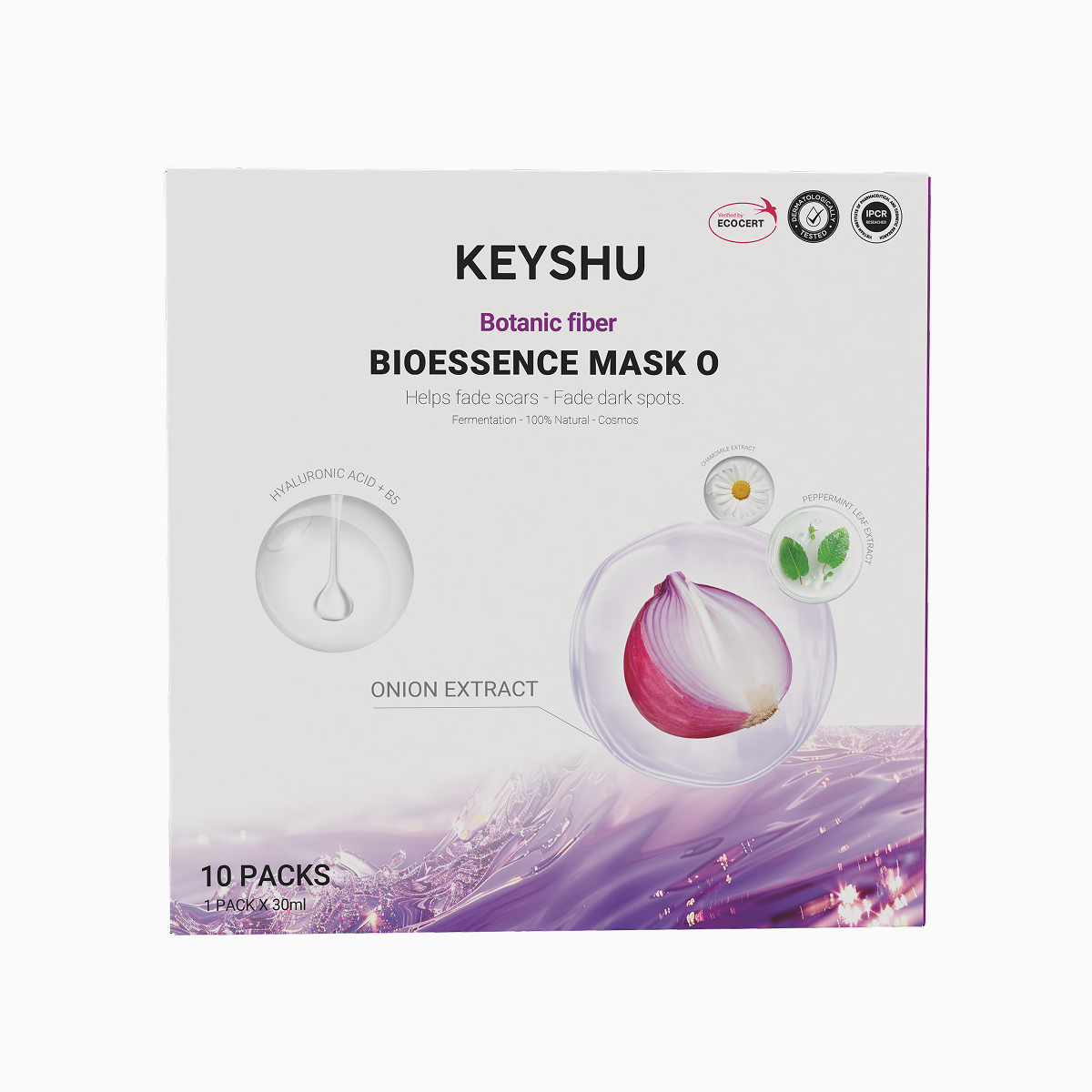 Mặt nạ Keyshu sợi xơ Hành Tím – Giúp giảm sẹo, mờ thâm & dưỡng ẩm chuyên sâu