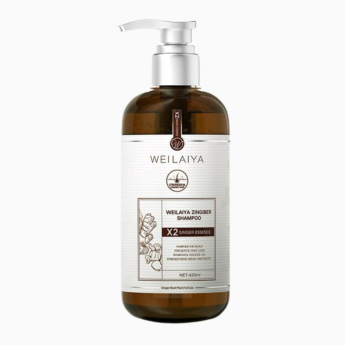 Dầu gội Weilaiya Gừng Hà Thủ Ô Luxury – Làm sạch dịu nhẹ, kích thích mọc tóc & chống lão hoá da đầu