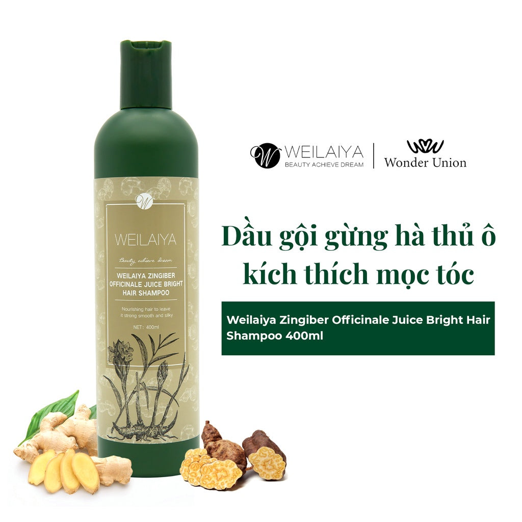 Dầu gội Weilaiya Gừng Hà Thủ Ô – Dưỡng đen & kích thích mọc tóc