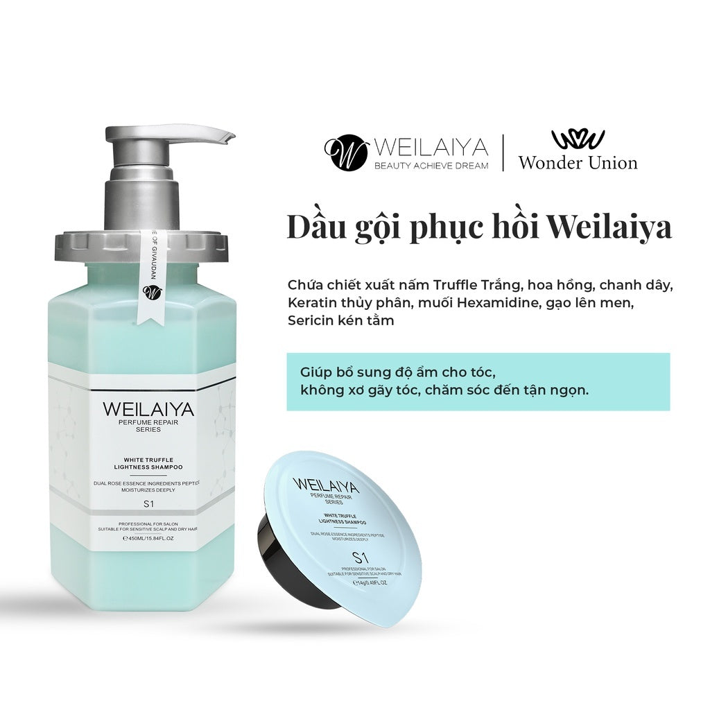Dầu gội phục hồi tóc Weilaiya nấm Truffle – Chống lão hóa da đầu & dưỡng tóc mềm mượt