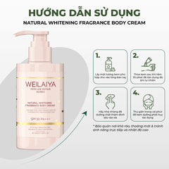 Kem body tone-up dưỡng trắng da Weilaiya Hoa Hồng – Dưỡng ẩm & nâng tông tự nhiên cho làn da mềm mượt
