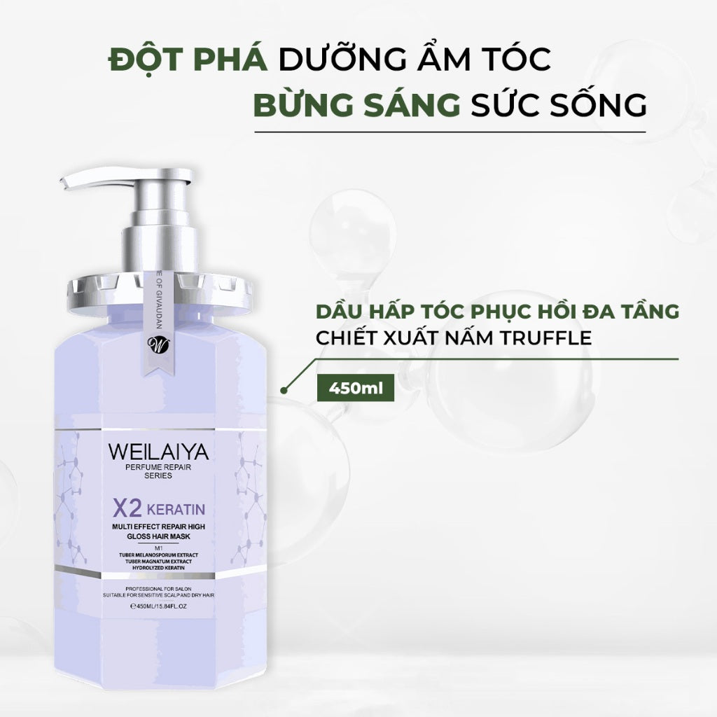 Dầu hấp tóc phục hồi đa tầng Weilaiya – Phục hồi chuyên sâu & nuôi dưỡng tóc hư tổn