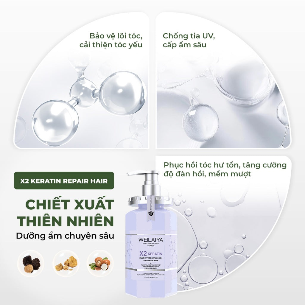 Dầu hấp tóc phục hồi đa tầng Weilaiya – Phục hồi chuyên sâu & nuôi dưỡng tóc hư tổn