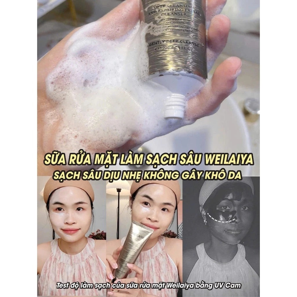 Sữa rửa mặt Weilaiya Deep Cleansing & Repairing – Làm sạch sâu & phục hồi da khỏe mịn